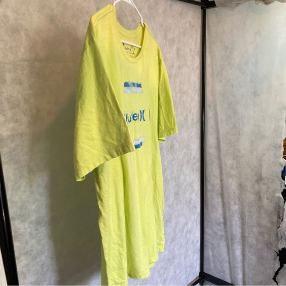 HURLEY Everyday Washed Short Sleeve Graphic Tshirt Yellow Lime Green Mens XL - Picture 10 of 12